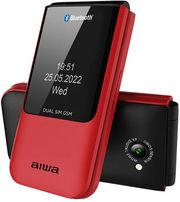 kinito aiwa slim bt clamshell flip style dual sim phone red fp 24rd photo