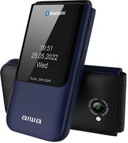 aiwa slim bt clamshell flip style dual sim phone blue fp 24bl photo