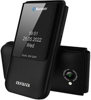 aiwa slim bt clamshell flip style dual sim phone black fp 24bkmkii