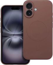silicone mag cover case compatible with magsafe for iphone 16 brown photo