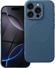 silicone mag cover case compatible with magsafe for iphone 16 pro blue photo