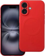 silicone mag cover case compatible with magsafe for iphone 16 red photo