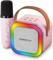 sonicgear iox k200 bluetooth 51 home karaoke portable speaker with wireless mic pink ioxk200p