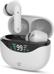 nedis hpbt2450wt fully wireless bluetooth earphones with anc built in microphone white photo