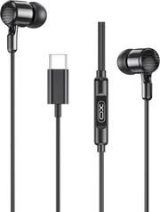 xo ep81 ensyrmata in ear metallika akoystika me mikrofono kai bysma usb c se mayro xroma photo