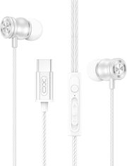 xo ep80 ensyrmata in ear metallika akoystika me mikrofono kai bysma usb c se leyko xroma photo
