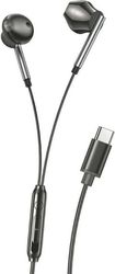 xo ep66 ensyrmata crescent akoystika me mikrofono kai bysma usb c se mayro xroma photo