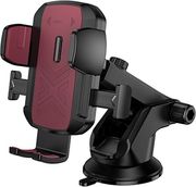 lamtech multi angle clamping car holder for smartphones up to 7 black red lam980558