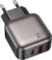 lamtech dual port gan charger pd30w grey lam980442