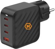 fortistis taxidioy hammer rapidcharge quad usb a 3xusb c pd 100w black photo