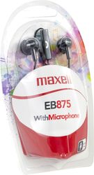 maxell eb 875 color buds earphones with microphone in ear black photo maxell eb 875 color buds earphones with microphone in ear black photo