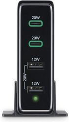 hama 4 port charging station 60w 2 x usb c 2 x usb a pd fast charge photo