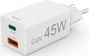 hama fast charger 1x usb c 1x usb a mini charger pd 45 w white photo hama fast charger 1x usb c 1x usb a mini charger pd 45 w white photo