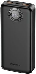 power bank foneng px102 pd 225w 20000mah with 2 usb a 1 usb c ports black photo