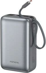 power bank foneng px128 65w 30000mah with 3 ports dark grey photo power bank foneng px128 65w 30000mah with 3 ports dark grey photo