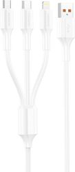 usb 20 cable foneng xs01 3in1 usb a to micro usb usb c lightning 3a 12m white photo usb 20 cable foneng xs01 3in1 usb a to micro usb usb c lightning 3a 12m white photo