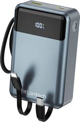 lamtech pd65w powerbank 20000mah with type c and lightning built in cables qc30 lam980824 photo