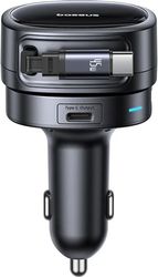 baseus car charger primetrip vr1 60w 3a 1 x usb a 1 x type c with type c cable black photo baseus car charger primetrip vr1 60w 3a 1 x usb a 1 x type c with type c cable black photo