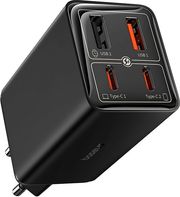 baseus wall charger gan6 pro 100w 325a 2 x usb a 2 x type c with type c cable black photo