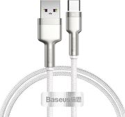 Baseus Cafule Metal Series 66W 6A Usb-a To Type-c Cable 1M White