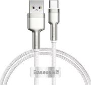 baseus cafule metal series 66w 6a usb a to type c cable 2m white photo