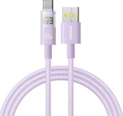 baseus display 2 100w 5a usb a to type c cable 2m purple photo baseus display 2 100w 5a usb a to type c cable 2m purple photo