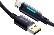 baseus lit button control 100w 5a usb a to type c cable 2m black photo baseus lit button control 100w 5a usb a to type c cable 2m black photo