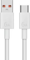 huawei 66w 6a usb a to type c cable 1m white photo