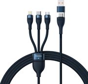 baseus flash series ii 100w 5a type c usb a to lightning microusb type c cable 12m dark blue photo
