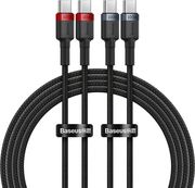 baseus cafule 100w 5a type c to type c cable 1m 2 pack red photo baseus cafule 100w 5a type c to type c cable 1m 2 pack red photo