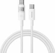 baseus display 2 100w 5a type c to type c cable 1m white