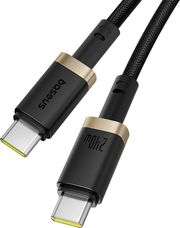 baseus dura series 240w type c to type c cable 1m gold black photo
