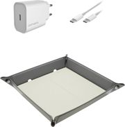 4smarts pocket tray organizer with wireless charger 15w travel charger type c cable grey photo