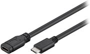 goobay 45393 usb c extension usb c male usb c female black photo