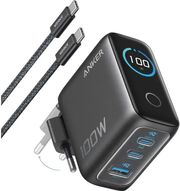 anker wall charger smart display 100w 5a 1x usb a 2x type c with type c cable grey b121bgz1