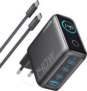 anker wall charger zolo 140w 5a 1x usb a 3x type c with type c cable black b2697gz1 photo