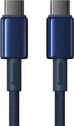 baseus type c to type c cable tungsten gold 100w 5a 2m dark blue photo