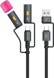 4smarts 4 in 1 type c cable set explorer 60w 1m black