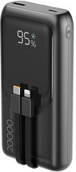 energenie 20w fast charging power bank with integrated cables 20000 mah black pb20 pd20 lcd 01 photo