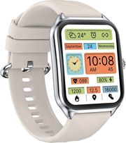 smartwatch zeblaze gts 4 with heart rate silver photo