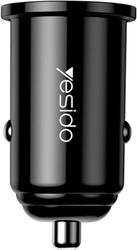 yesido y38 car charger 18w 3a 1 x usb a black photo yesido y38 car charger 18w 3a 1 x usb a black photo