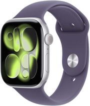 apple watch series 11 silver aluminium 46mm purple fog sport band m l meva4zr a photo