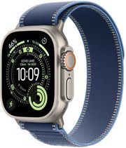 apple watch ultra 3 natural titanium 49mm blue bright blue trail loop s m mewr4qf a photo