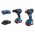 set bosch drapanokatsabido gsr 18v 55 mpoylonokleido katsabidi gdx 18v 200 2x 4ai 06019j2207 extra photo 1