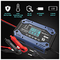 qoltec intelligent charger for std agm gel lifepo4 battery charger with repair function 12 24v 10a extra photo 2