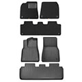 baseus tesla model y t space 6 pieces car floor protection mats set velvet extra photo 1