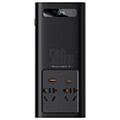 baseus in car inverter 12v to 220v usb 500w black extra photo 2