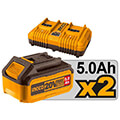 set 2 alysopriono fysitiras fyllon mpatarias 20v li ion tem ingco cosli240463e extra photo 3