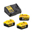 set 3 mpatarion 18v 3x5ah li ion xr dcb184 fortistis dewalt dcb115 dcb115p3 photo