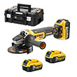 goniakos troxos mpatarias dewalt 18v 125mm 3x 5ai xr li ion brushless dcg405p3 photo